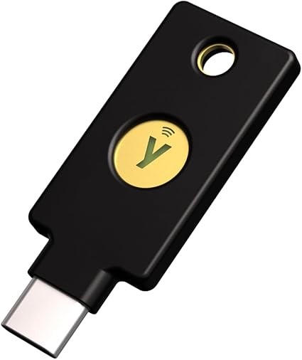 Yubico - Security Key C NFC - Basic Compatibility - Multi-Factor authentication (MFA) Security Key and passkey, Connect via USB-C or NFC, FIDO Certified