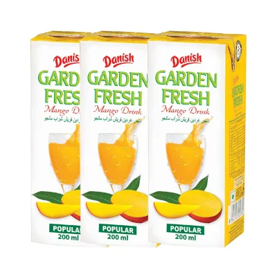 Danish Garden Fresh Mango Fruit Drink 200 ml (Combo Pack)